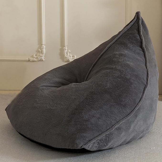 BYBYME Bean Bag Chairs Sherpa Lazy Sofa, Giant Beanbag Chairs by BYBYME