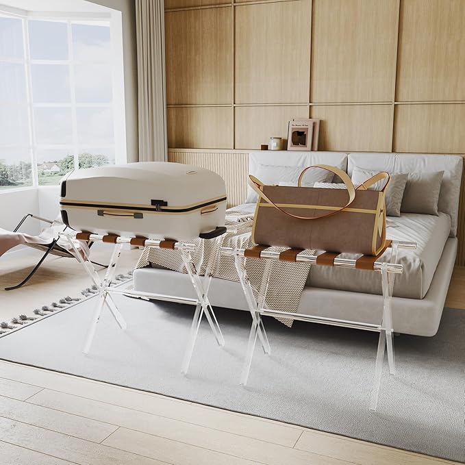 Sumerflos Acrylic Luggage Rack for Guest Room - Image 7