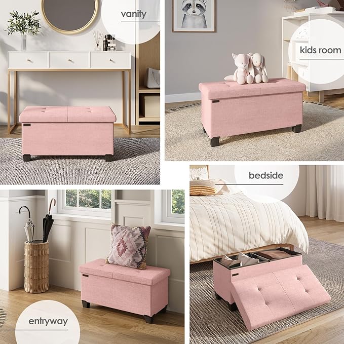 STORAGEBUD Storage Ottoman Bench - Image 4