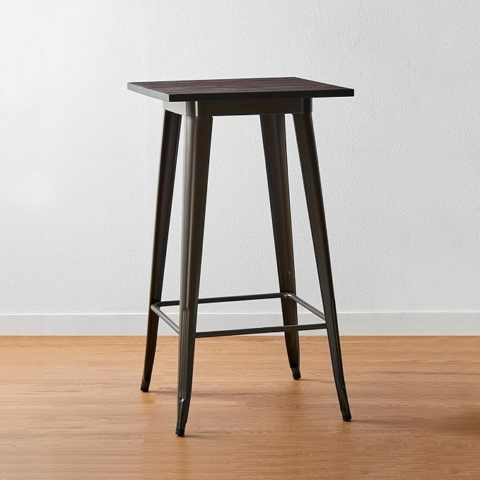 Glitzhome 41.25" H Modern Style Square High Heavy-Duty Metal Bar Table - Image 6