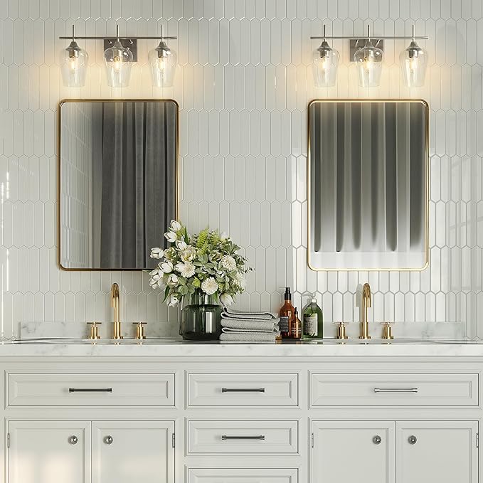 VONLUCE Bathroom Vanity Light, 3 Light Bathroom Light Fixture Over Mirror - Image 5