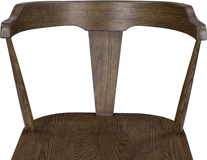 Poly & BARK Mid Century Modern Enzo Tundra Brown Dining Chair 2.0 – Solid Oak - Image 8