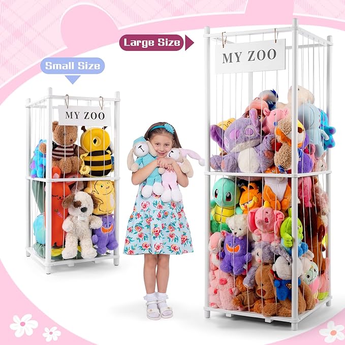 Stuffed Animal Storage Zoo, Wooden Stuffed Animal Organizer - Image 7
