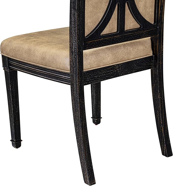 LKAM9-SBB-28 9-Piece Kitchen Table Set Consists of a Dining Table and 8 Beige - Image 17