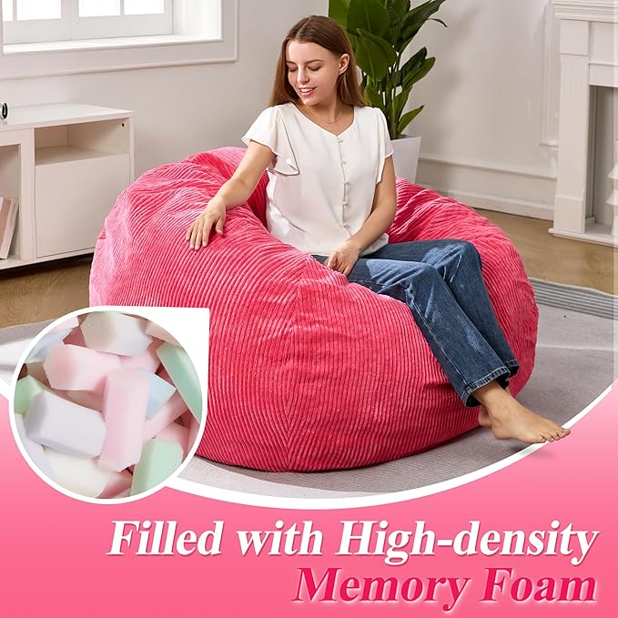 3.5FT Bean Bag Chairs Teardrop Bean Bag Chair - Image 4