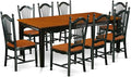 East West Furniture QUDO9-BCH-W 9 Piece Dining Table Set Includes a Rectangle by EastWestFurniture