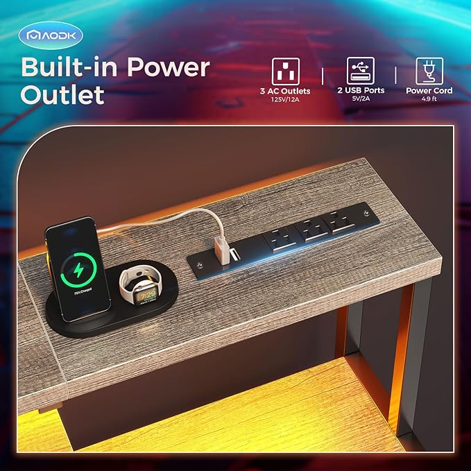 AODK Computer Desk, 48 Inch Gaming Desk - Image 4