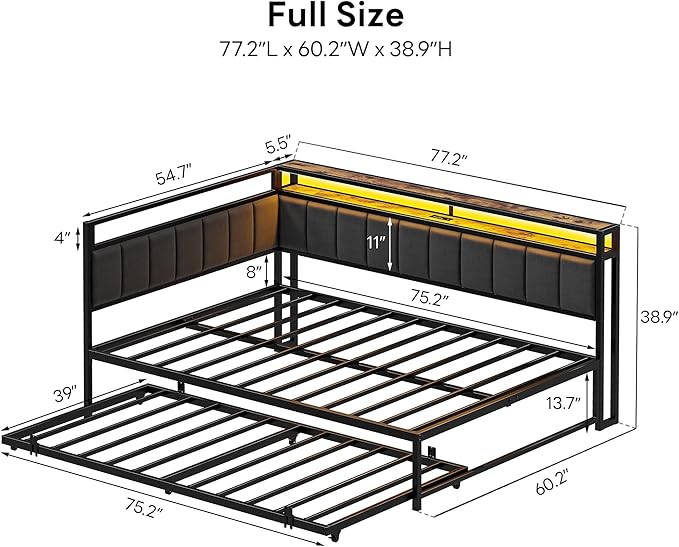 LIKIMIO Corner Full Bed Frame - Image 2