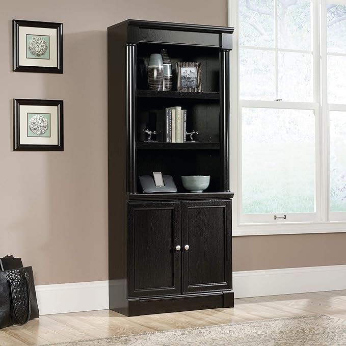 Sauder Palladia Library with Doors/Book Shelf, L: 29.37" x W: 13.90" x H: 71.85" - Image 2