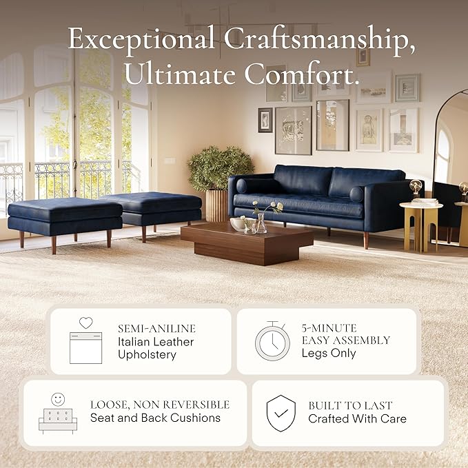 Poly & Bark Napa Leather Couch - Image 5