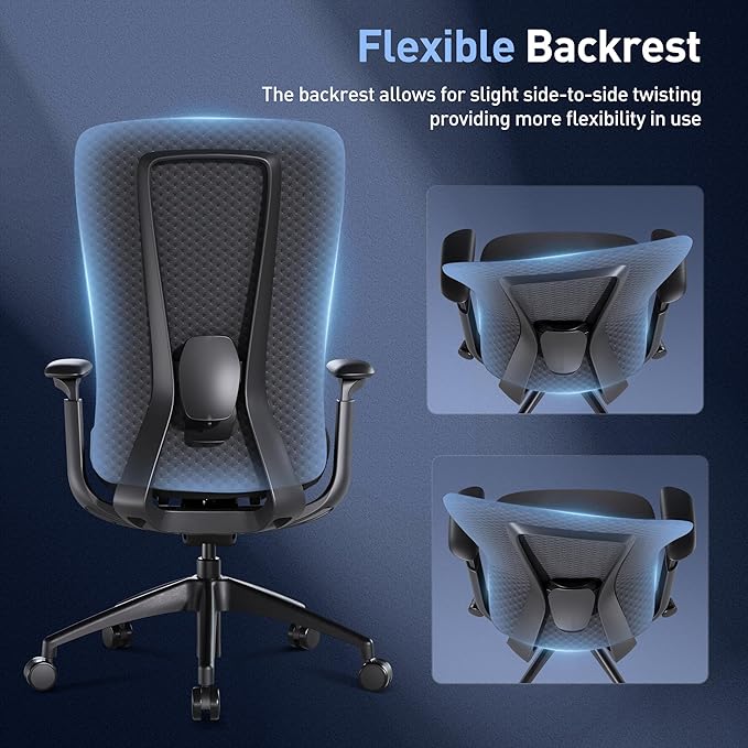 COLAMY Ergonomic Mesh Office Chair, Computer Executive Desk Chair, Ergonomic - Image 4