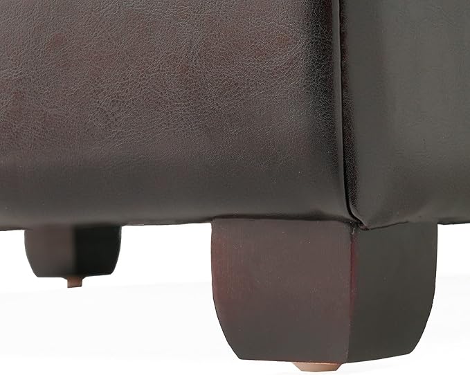 Christopher Knight Home Carlsbad Bonded Leather Storage Ottoman - Image 8