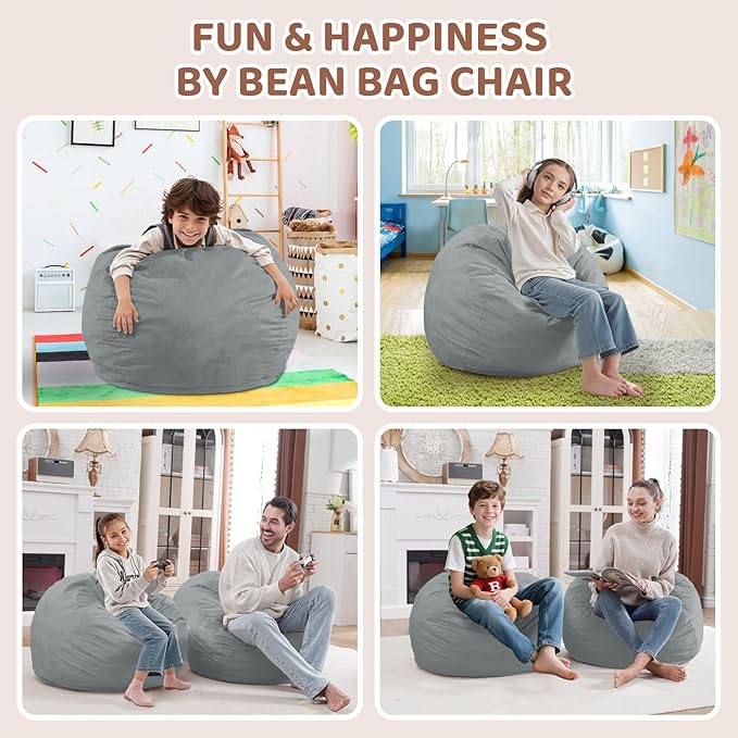 2FT Bean Bag Chair, Comfy Bean Bag Chairs - Image 3