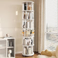 6 Tier Bookshelf Tower, 360° Solid Wood Spinning Bookcase by IUNVR