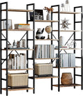 IRONCK Bookcases and Bookshelves Triple Wide 5 Tiers Industrial Bookshelf by IRONCK
