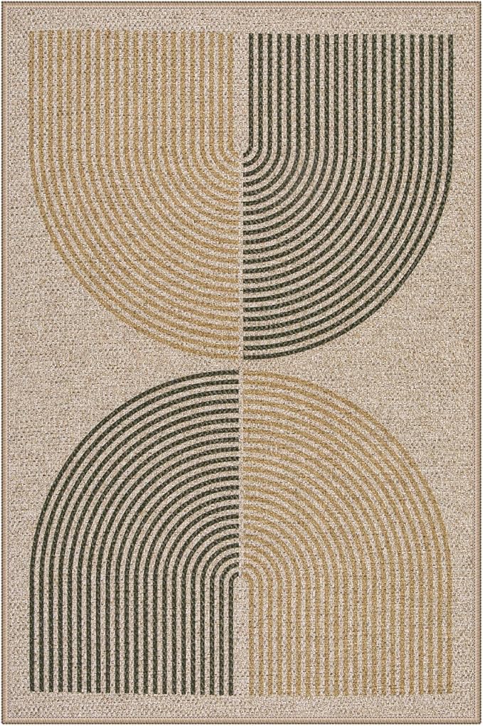 Lahome Rainbow Front Door Mat, Farmhouse Neutral Non Slip Non Shedding - Image 8