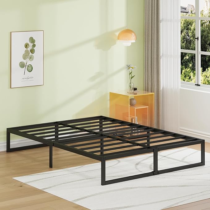 EMODA 12 Inch King Size Bed Frame No Box Spring Needed, Heavy Duty Metal - Image 8