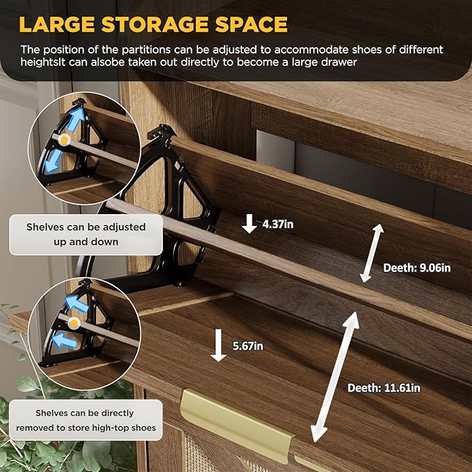 Maupvit Large Shoe Storage Cabinet - Image 6