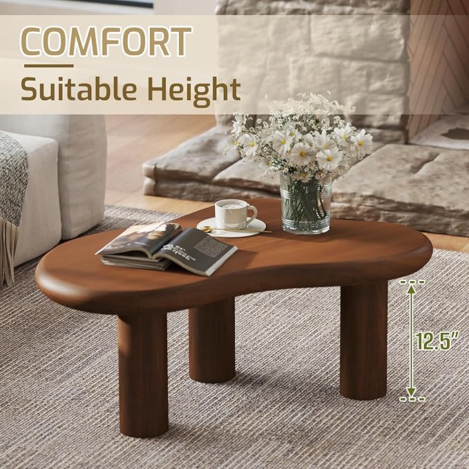 HollyHOME Cloud Coffee Table, Unique Design Accent Table - Image 6