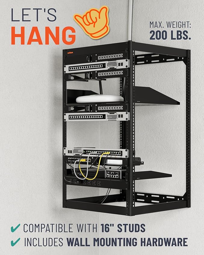 ECHOGEAR 20U Open Frame Rack for Servers & AV Gear - Image 4