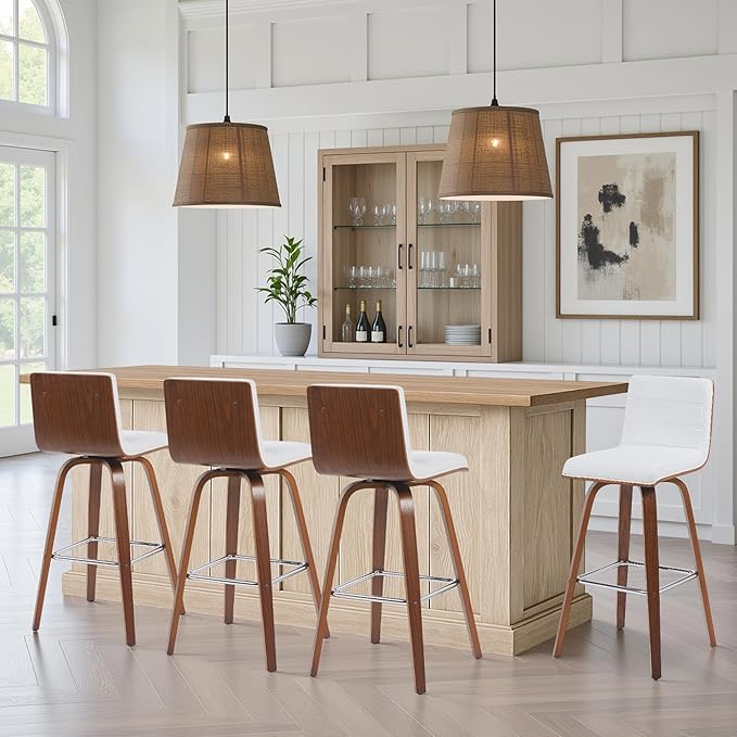 Vienna Modern Swivel Bar Height Stool by ArmenLiving