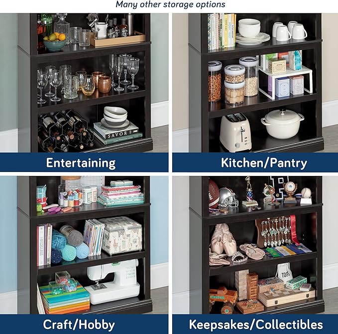 Sauder Miscellaneous Storage 5 Bookcase/Book Shelf, L: 35.28" x W: 13.23" x H: - Image 7
