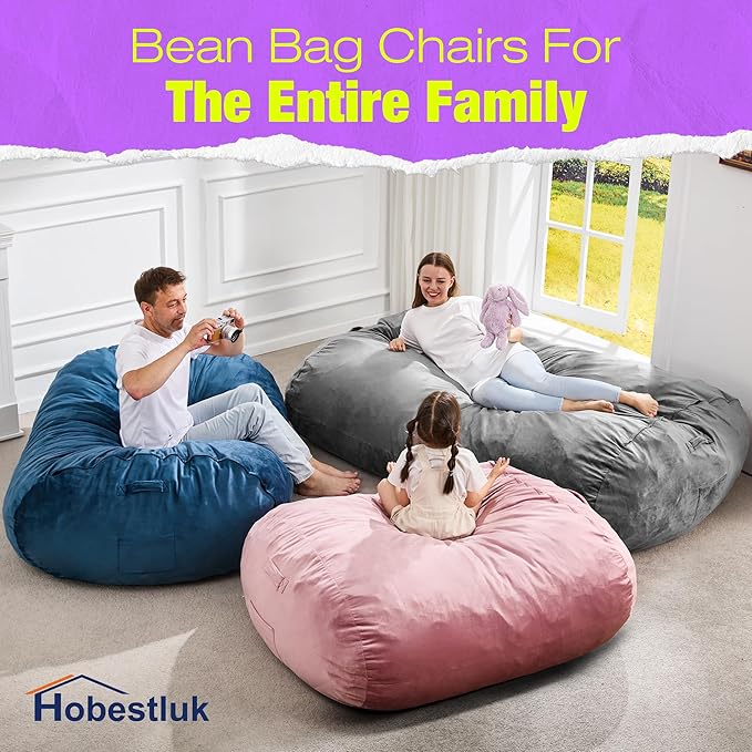 Hobestluk 4FT Bean Bag Chair Large Beanbag - Image 8