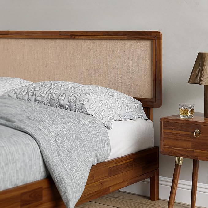Nipe Platform Bed Frame with Headboard Size Queen - Image 4