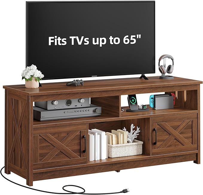YITAHOME TV Stand for 65/55 Inch TV, Farmhouse Entertainment Center - Image 7