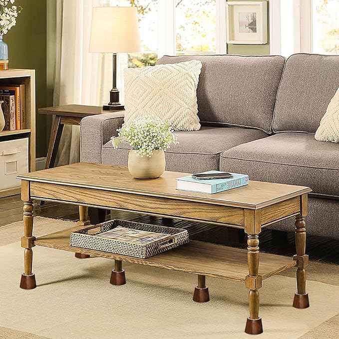 Sopicoz Wooden Furniture Risers 2 Inch Tapered Bed Risers Set of 6, Heavy Duty - Image 9