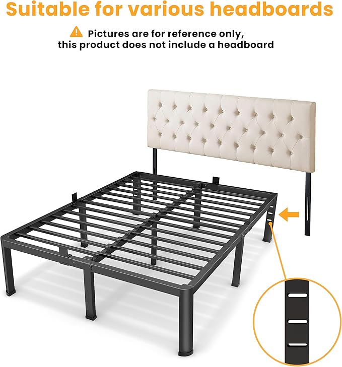 16 Inch Twin Size Metal Platform Bed Frame - Image 6
