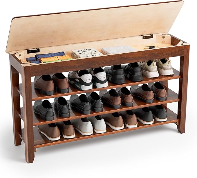 Shoe Storage Bench for Entryway by ENPKLUTE