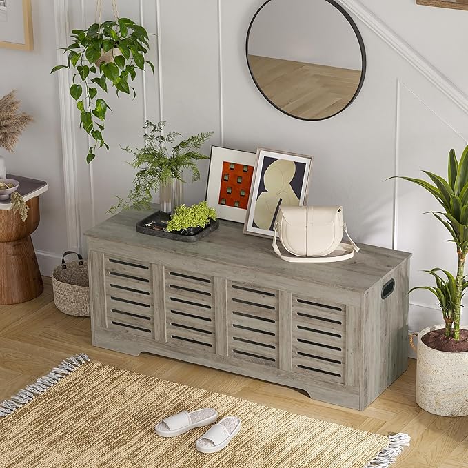 DINZI LVJ Storage Chest, 47.3” Wooden Toy Box - Image 6