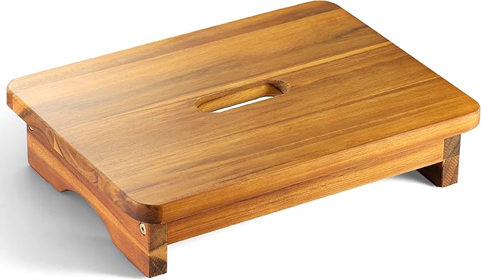 Wooden Step Stool, 3.5'' One Step Stool by FANATU