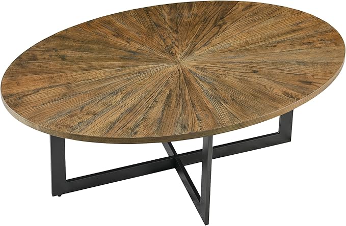 Solid Wood Oval Coffee Table - Image 9