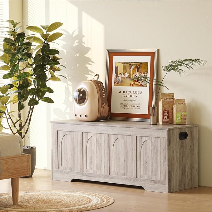 DINZI LVJ Storage Chest, 47.2”Wooden Storage Box - Image 7
