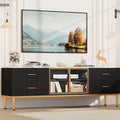 Garvee LED Lighted TV Stand for 55-75" TVs, Modern Entertainment Center by Garvee