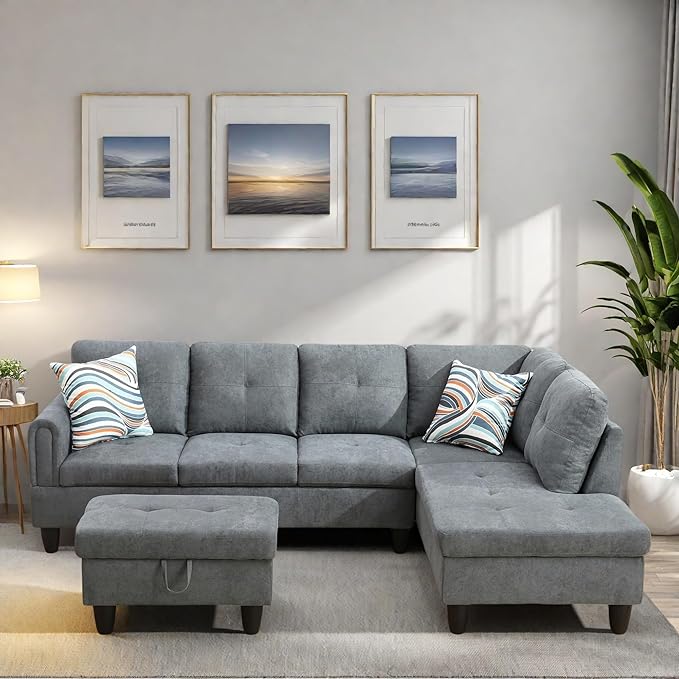 L Shaped Sectional Couches, Modern Modular Sectional Sofa by FONTOI