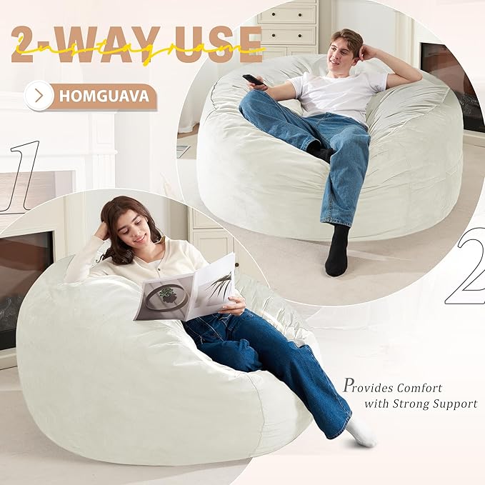 Homguava 4 FT Bean Bag Chair: 4' Bean Bags - Image 5
