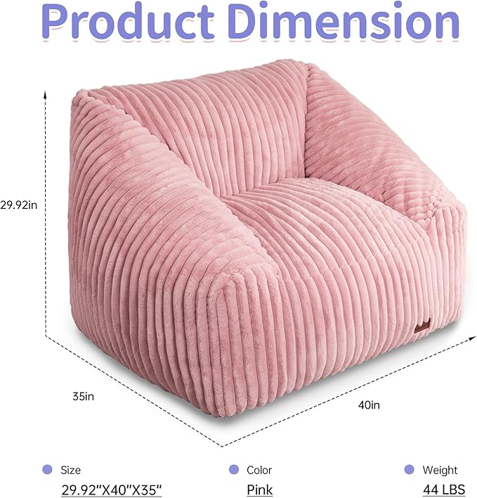 HABUTWAY Bean Bag Chair, Giant Bean Bag Chairs - Image 2