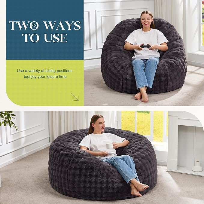 Hobestluk Bean Bag Chairs 4ft Beanbag Chair - Image 3
