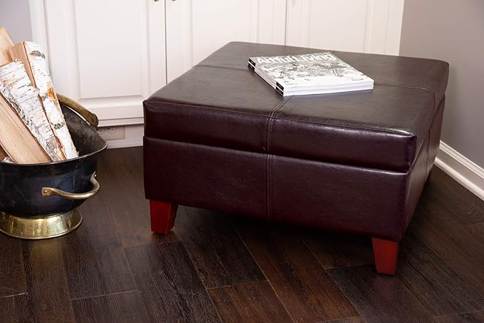 Homepop Home Decor |K2380-E155 | Luxury Large Faux Leather Square Storage - Image 17