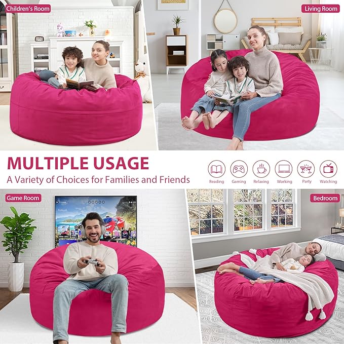 3FT Bean Bag Chair, Comfy Bean Bag Chairs - Image 4