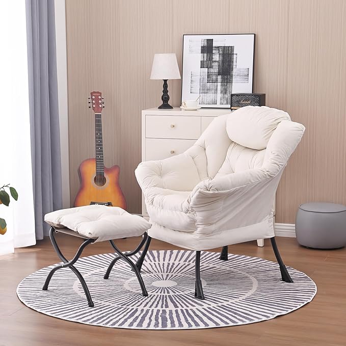 Lazy Chair and Ottoman, Large Accent Lounge Chair - Image 7