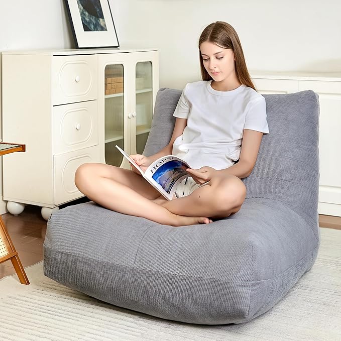 Bean Bag Chairs for Adults, Memory Foam Bean Bag Chair, Spacious Single Sofa by STMOZE
