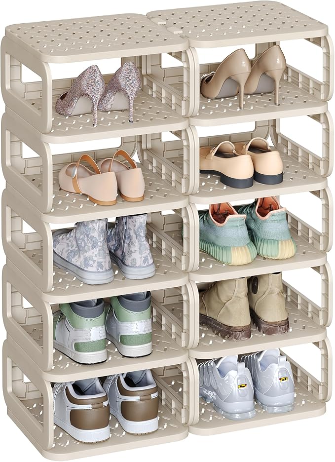SONGMICS Shoe Rack, Shoe Organizer, 12 Shelves, Shoe Storage, Narrow Shoe Shelf by SONGMICSbySONGMICSHOME