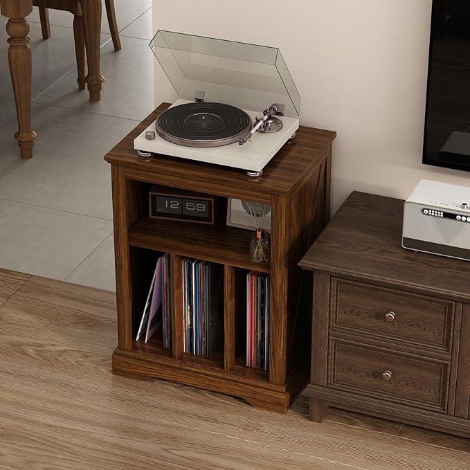Farmhouse Record Player Stand, 3 Tier End Table, Turntable Stand - Image 4