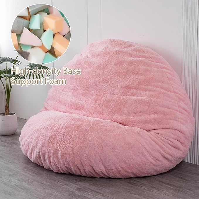 BYBYME 3 in 1 Bean Bag Chair, Convertible Chair Folds from Bean Bag to Lounger - Image 5