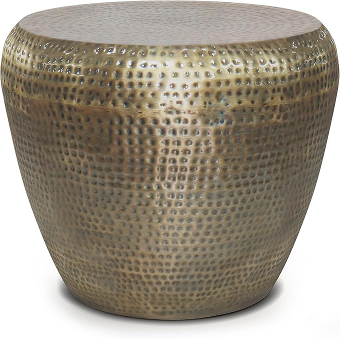 SIMPLIHOME Preston Modern Industrial 22 inch Wide Metal Metal Side Table in by SimpliHome