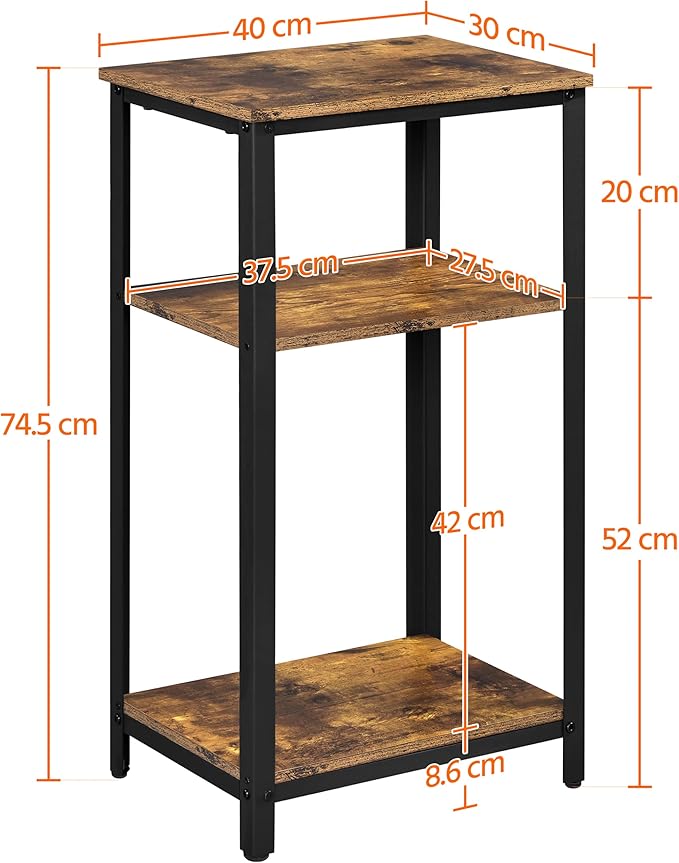 Yaheetech Large 3-Tier Tall End Table, 30 Inches High Side Table - Image 3